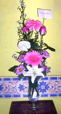 violetero de flores