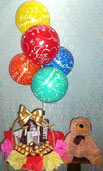 chocolates, globos y oso con entrega en merida