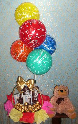 globos, oso y chocolates con entrega en merida